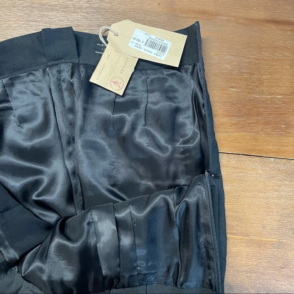 New All Saints Cameo Black Pencil Skirt Cameo 12